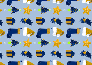 蓝色背景的几何图案设计