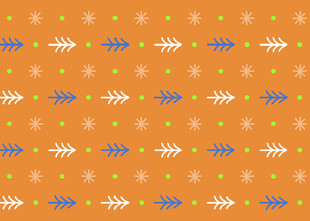 橙色底箭头图案背景