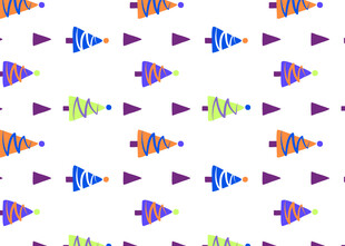 多彩鱼形图案无缝背景