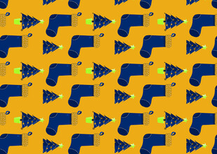 黄色背景枪形图案纹理