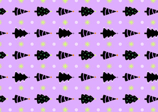 紫色背景圣诞树图案