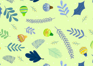 清新植物图案背景