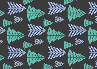 几何风格圣诞树图案背景