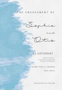 水彩风格婚礼请柬封面