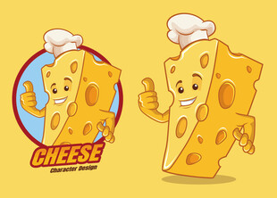 可爱芝士卡通形象