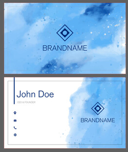 蓝色梦幻风格商务名片