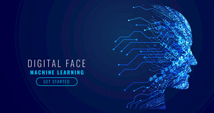 数字人脸科技概念图