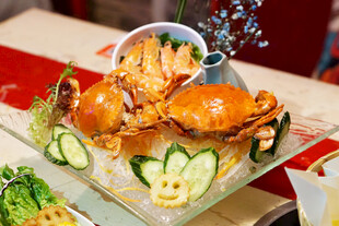 美味螃蟹拼盘精致摆盘