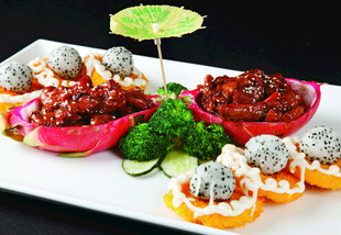 创意水果摆盘美食