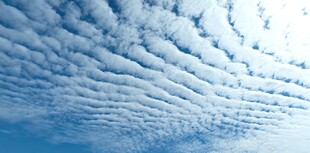 天空中的絮状云朵