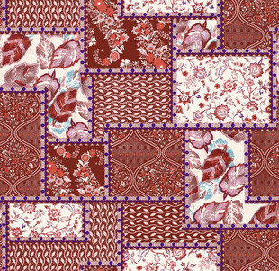 复古拼布图案设计