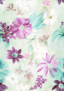 清新花卉图案布料