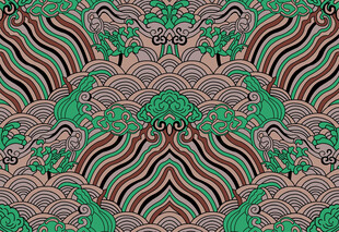 几何条纹抽象图案设计