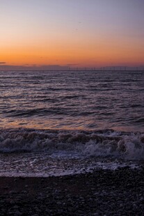 海边日落时分的美丽景致