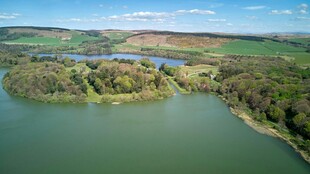 湖畔田园风光美景