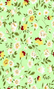 清新碎花绿色背景图案