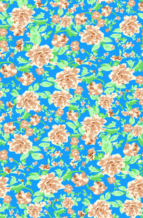 蓝色花卉图案背景纹理