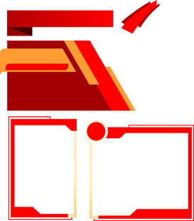 红色几何风格创意图形设计
