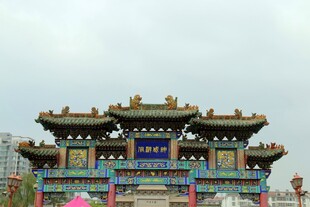 中式精美牌坊建筑景观