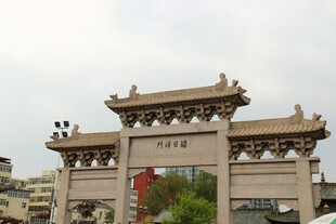 中式牌坊建筑景观