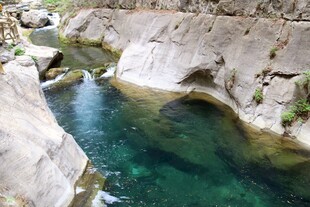 清澈山间溪流 碧绿潭水