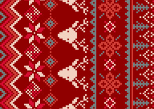 民族风几何图案红色背景