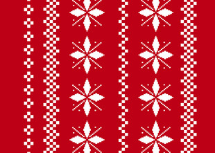 红色雪花几何图案纹理