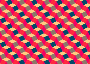 几何彩色方块拼接图案