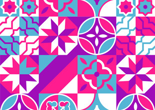 多彩几何图案装饰背景