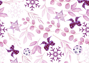 紫色花卉植物图案背景