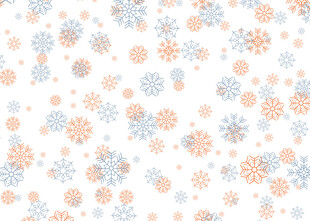 清新多彩雪花图案背景
