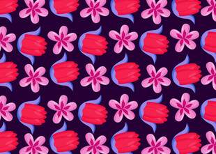 花卉图案布料纹理设计