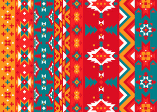 多彩民族风几何图案纹理