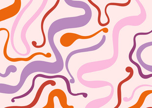 多彩波浪形抽象图案背景