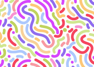 多彩曲线抽象图案背景