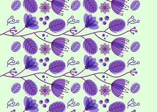 紫色花卉藤蔓图案背景