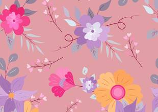 粉色花卉图案背景