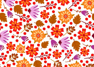 多彩花卉图案背景