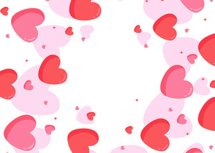 爱心环绕的浪漫背景图案