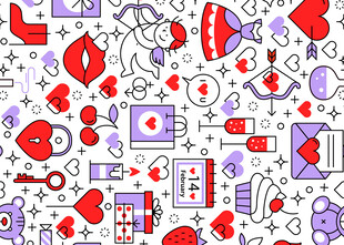 情人节爱心图案无缝背景