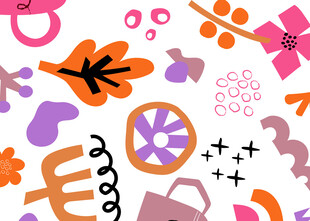 多彩抽象图案装饰元素