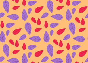 多彩叶子图案背景