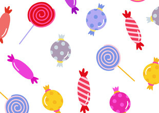 多彩糖果图案背景