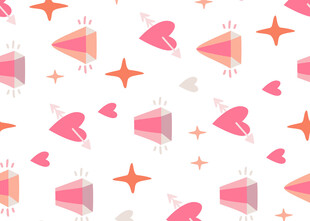 爱心礼盒星星图案背景