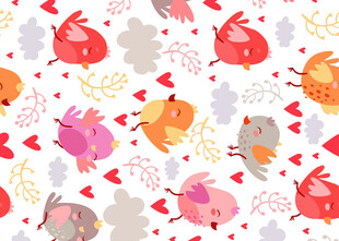 可爱动物图案背景设计