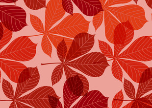 秋日红叶无缝图案背景