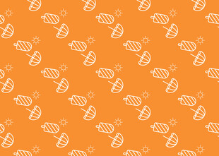 橙色背景货币图案无缝纹理