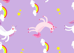 梦幻独角兽图案背景