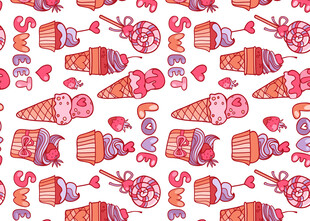 缤纷糖果图案背景