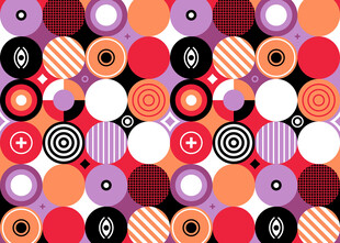 多彩圆形图案背景设计